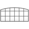 vidaXL Espejo de pared arco de hierro negro 80x40 cm
