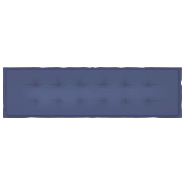 vidaXL Cojín para banco de jardín tela Oxford azul marino 180x50x4 cm