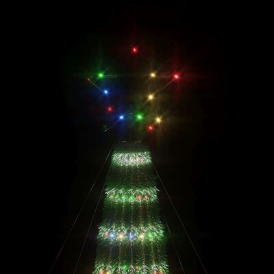 vidaXL Árbol de Navidad cono de luz 275 LEDs de colores 180 cm