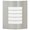 vidaXL Luz de pared exterior Plateado 23.5 x 9 x 26 cm