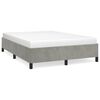 vidaXL Estructura de cama sin colch&oacute;n, gris claro, 152x203 cm, Queen, terciopelo