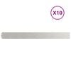 vidaXL Bordes para c&eacute;sped 10 uds 10x103 cm acero inoxidable