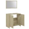 vidaXL Juego muebles de ba&ntilde;o 4 piezas madera ingenier&iacute;a roble Sonoma