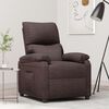 vidaXL Sill&oacute;n reclinable de tela marr&oacute;n oscuro