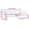 vidaXL Sofá cama con cajones madera maciza de pino 80x200 cm