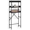 vidaXL Estante para lavadora con estante Roble Negro 67 x 25 x 163 cm