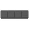 vidaXL Mueble de TV madera maciza de pino gris 156x37x45 cm