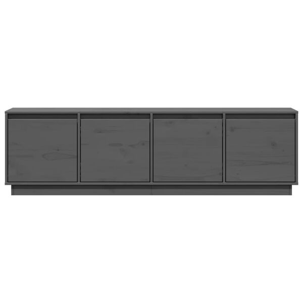 vidaXL Mueble de TV madera maciza de pino gris 156x37x45 cm