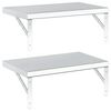 vidaXL Estantes de pared 2 uds acero inoxidable plateado 50x30 cm