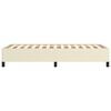 vidaXL Estructura de cama sin colch&oacute;n cuero sint&eacute;tico crema 100x200 cm