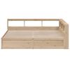 vidaXL Cama con estanter&iacute;a sin colch&oacute;n madera maciza de pino 180x200cm