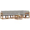 vidaXL Conjunto de sof&aacute;s de exterior 7 pcs Gris Natural y Claro