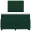 vidaXL Cama box spring con colch&oacute;n terciopelo verde oscuro 120x190 cm