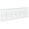 vidaXL Cesta de gaviones con cubierta hierro galvanizado 600x50x200 cm