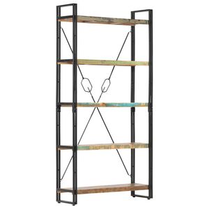 vidaXL Estanter&iacute;a de 5 niveles de madera maciza reciclada 90x30x180 cm