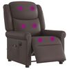 vidaXL Sill&oacute;n reclinable de masaje el&eacute;ctrico marr&oacute;n brillante