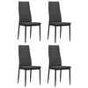 vidaXL Sillas de comedor 4 uds madera maciza de caucho y tela gris