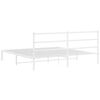 vidaXL Estructura cama sin colch&oacute;n con cabecero metal blanco 183x213cm