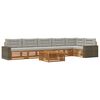 vidaXL Conjunto de sof&aacute;s de exterior 7 pcs Natural y Gris Claro