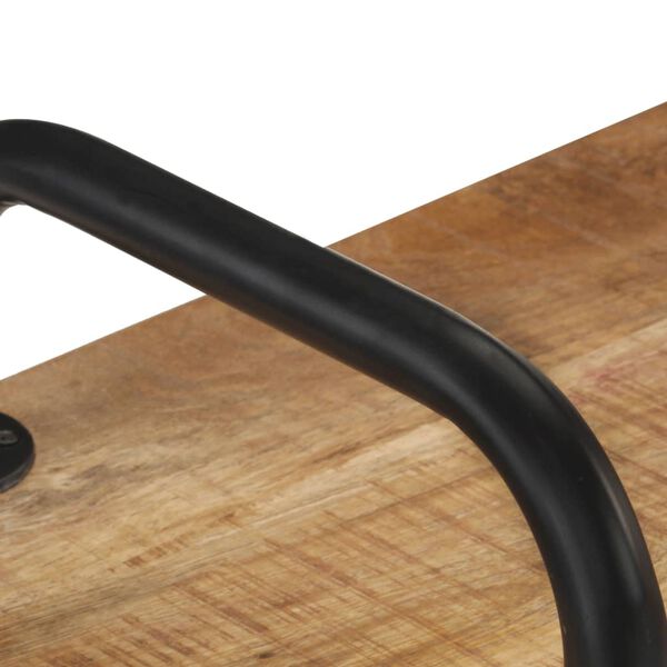 vidaXL Banco de madera de mango rugosa 110 cm