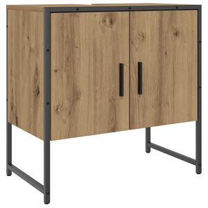 vidaXL Mueble de lavabo de ba&ntilde;o madera roble artisan 60x33x60 cm