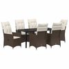 vidaXL Conjunto de Comedor de Jard&iacute;n 7 pcs Marr&oacute;n rat&aacute;n sint&eacute;tico