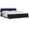vidaXL Cama tipo Box Spring con colch&oacute;n Negro 180 x 200 cm tela