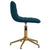 vidaXL Silla de comedor giratoria terciopelo azul