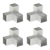 vidaXL Conectores de postes en Y 4 uds metal galvanizado 91x91 mm