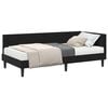 vidaXL Estructura de Cama Esquina con Colch&oacute;n 2 uds. Negro Terciopelo