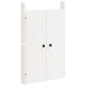 vidaXL Puertas de cocina exterior MEPPEL madera maciza pino blanco 50x9x82 cm
