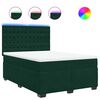 vidaXL Cama box spring con colch&oacute;n terciopelo verde oscuro 140x200 cm