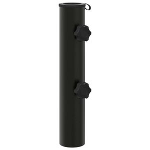 vidaXL Tubo para base de parasol 0.6 kg Negro Hierro for 40-50 mm Pole