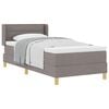 vidaXL Cama tipo Box Spring con coj&iacute;n Manual Taup&eacute; 190 x 90 cm tela