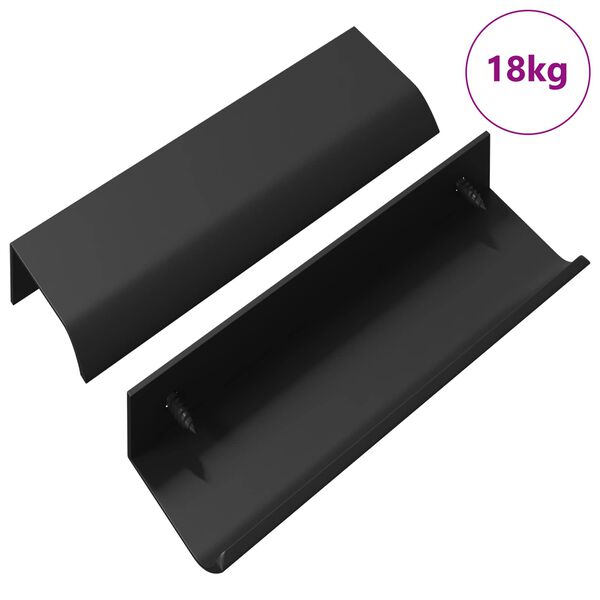 vidaXL Mango 725 pcs Negro 120 x 39.6 x 17 mm Aluminio
