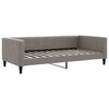 vidaXL Sof&aacute; cama sin colch&oacute;n tela gris taupe 100x200 cm