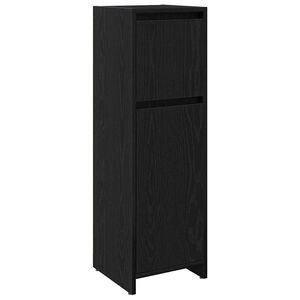 vidaXL Gabinete de Baño con cajón Roble Negro 30 x 30 x 95 cm