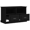 vidaXL Mueble para TV madera contrachapada negro 80x35x50 cm