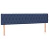 vidaXL Cama box spring con colch&oacute;n tela azul 200x200 cm