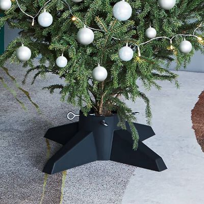 vidaXL Soporte para árbol de Navidad verde 55,5x55,5x15 cm