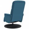 vidaXL Sillón reclinable con reposapiés terciopelo azul