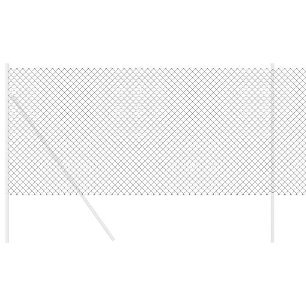 vidaXL Cerca de eslabones de cadena Gris 10 x 1 m Acero