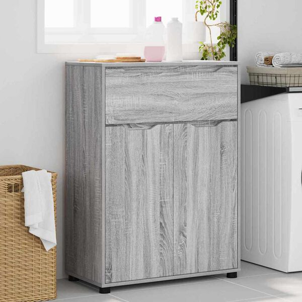 vidaXL Gabinete de Ba&ntilde;o con caj&oacute;n Gris Sonoma 72,5 x 36,5 x 100 cm