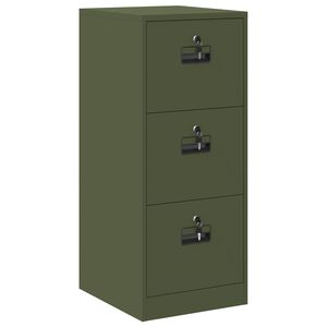 vidaXL Mueble archivador con caj&oacute;n Verde Oliva 44 x 50 x 106.5 cm