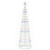 vidaXL &Aacute;rbol de Navidad c&oacute;nico LED 180 cm 250 LED Multicolor Acero