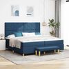 vidaXL Cama tipo Box Spring con colch&oacute;n Azul 200 x 200 cm tela