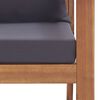 vidaXL Muebles de jard&iacute;n 4 piezas con cojines madera acacia maciza
