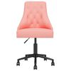 vidaXL Silla de comedor giratoria de terciopelo rosa