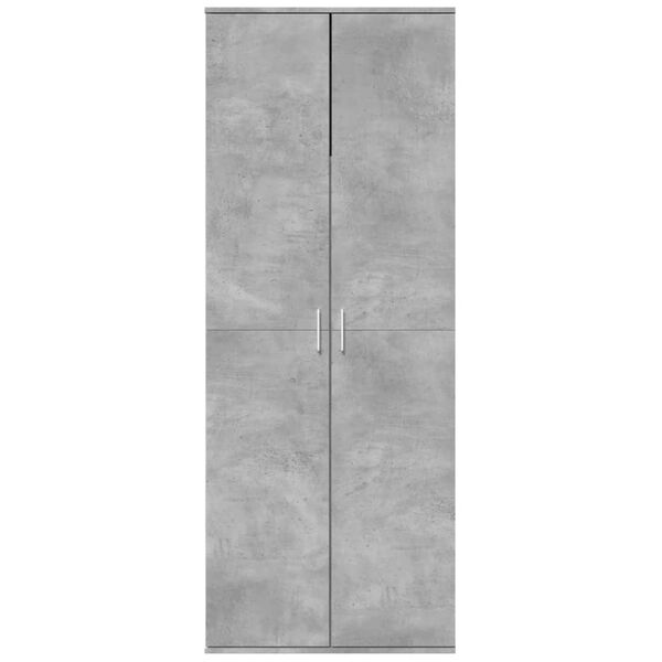 vidaXL Aparador alto madera de ingenier&iacute;a gris hormig&oacute;n 70x35x180 cm