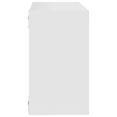 vidaXL Estantes cubo de pared 6 unidades blanco 26x15x26 cm